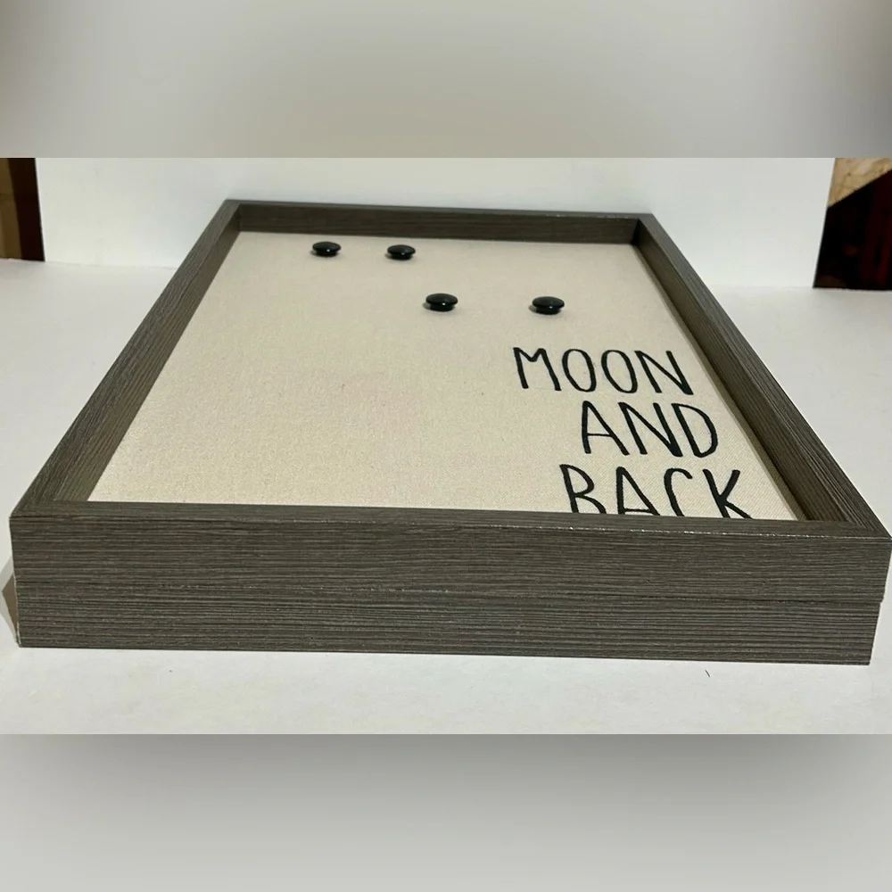 Canvas Magnetic Frame Picture Collage Love You Moon Back Fetco Wall Dorm Decor